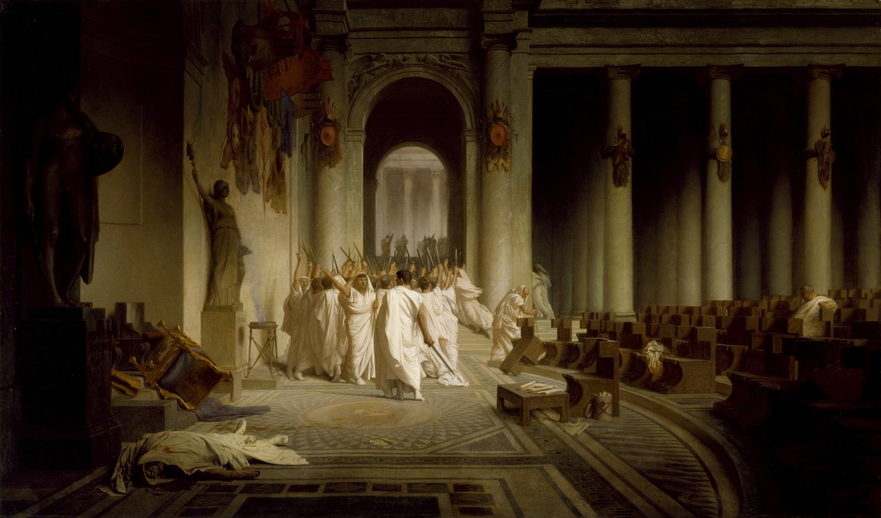Cæsars død av Jean Leon Gerome