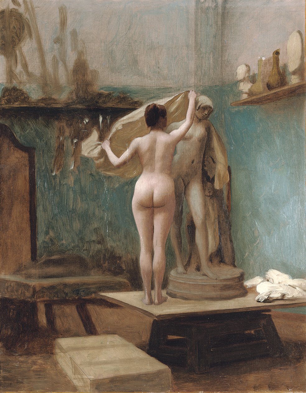 The End of the Sitting, ca. 1896 av Jean Leon Gerome