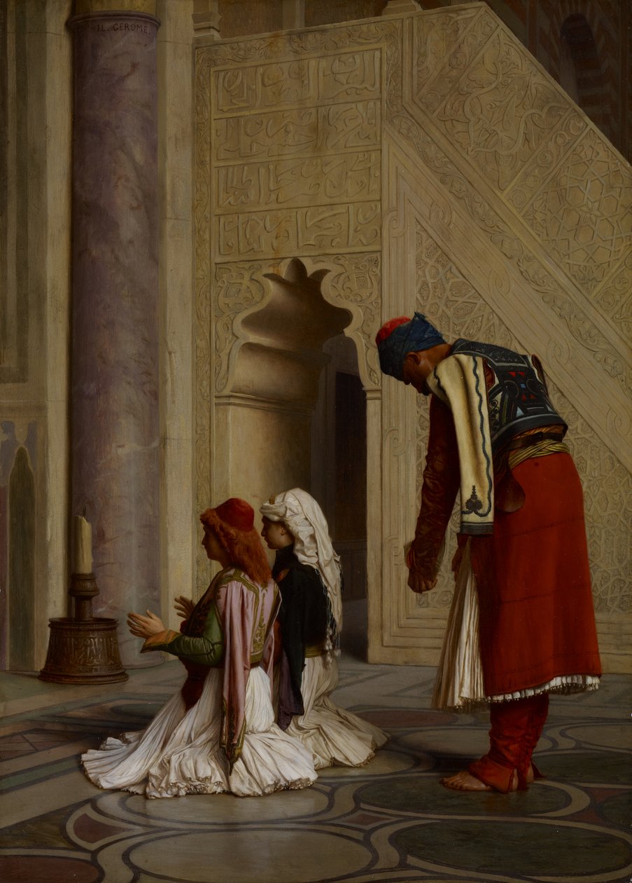 Unge grekere i moskeen av Jean Leon Gerome