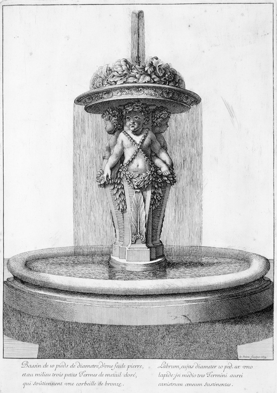 Design for en fontene, 1673 av Jean Lepautre