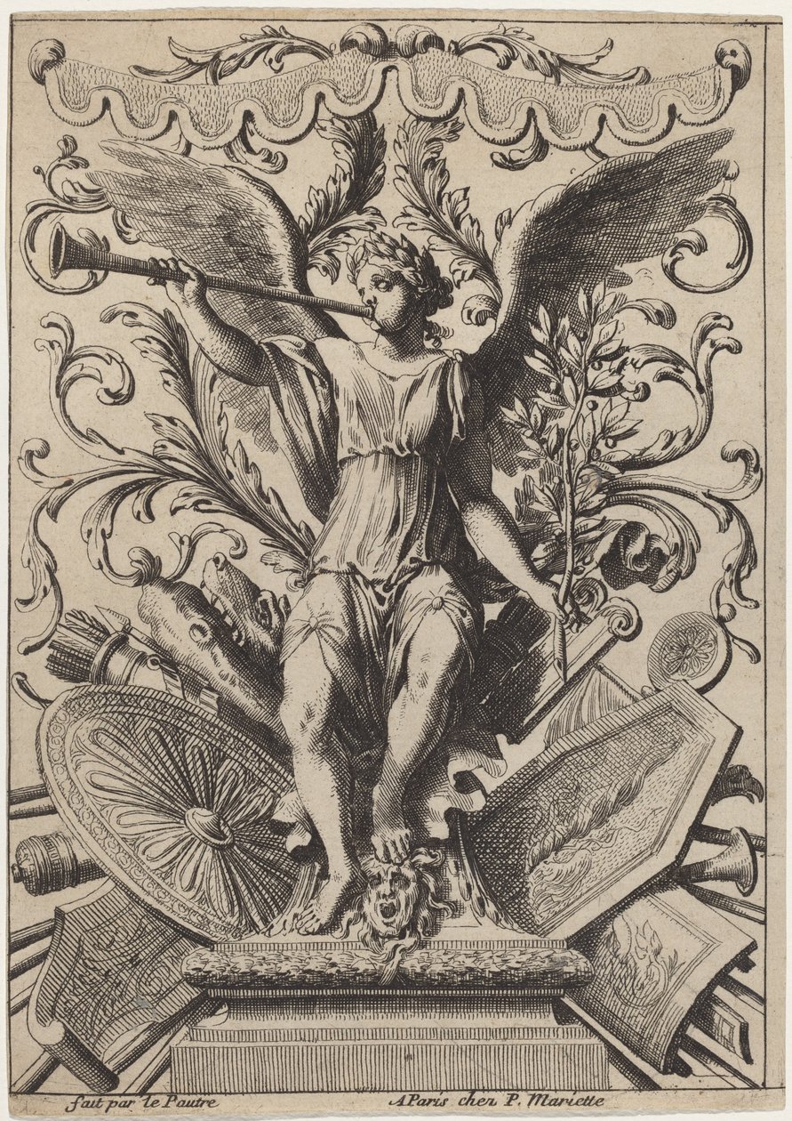 Berømmelse på et Trophy of Arms av Jean Lepautre
