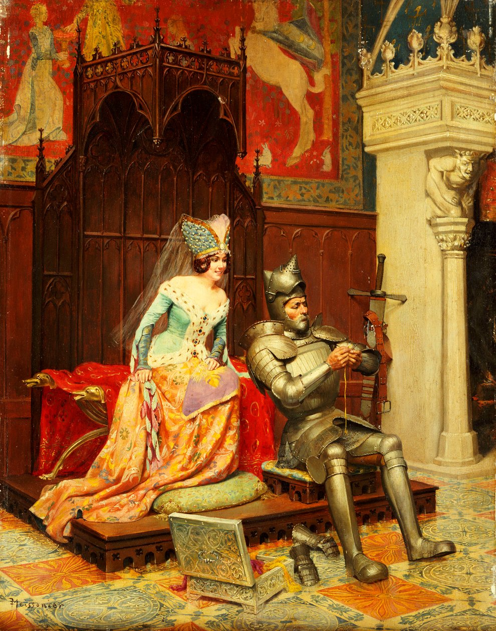 En Arthur-legende av Jean Louis Ernest Meissonier