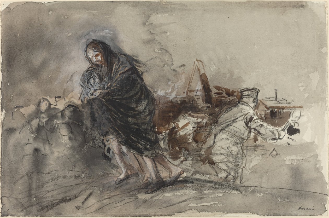 Etter Douai, sannsynligvis 1918. av Jean Louis Forain