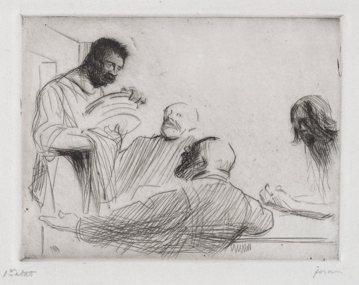 Før måltidet på Emmaus. av Jean Louis Forain