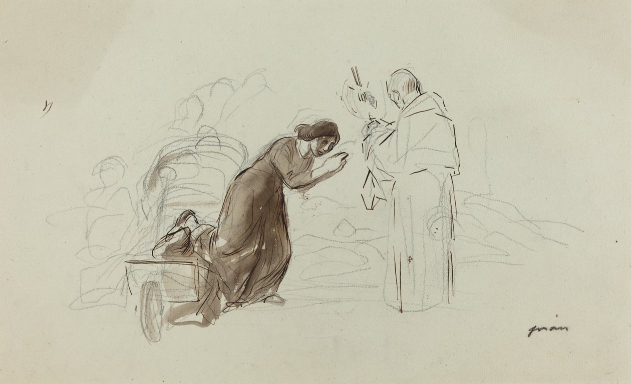Benediction a Lourdes, ca. 1912. av Jean Louis Forain