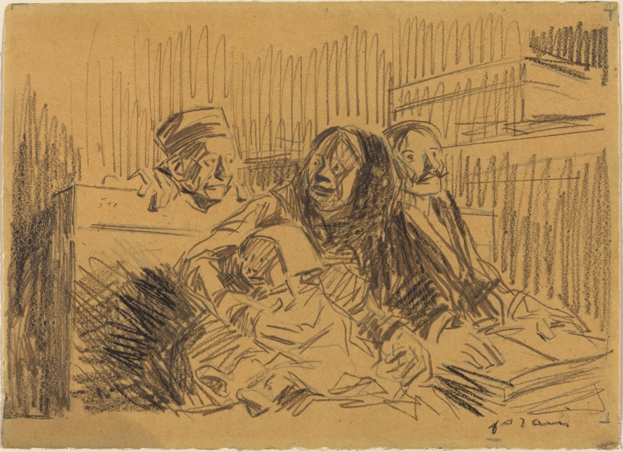Forsvarer og siktede, c. 1908. av Jean Louis Forain