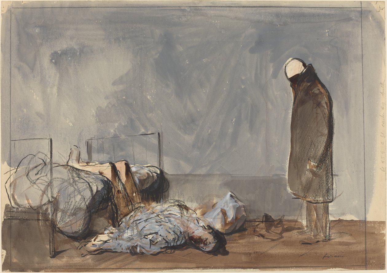 De ble snøret, ca. 19141919. av Jean Louis Forain