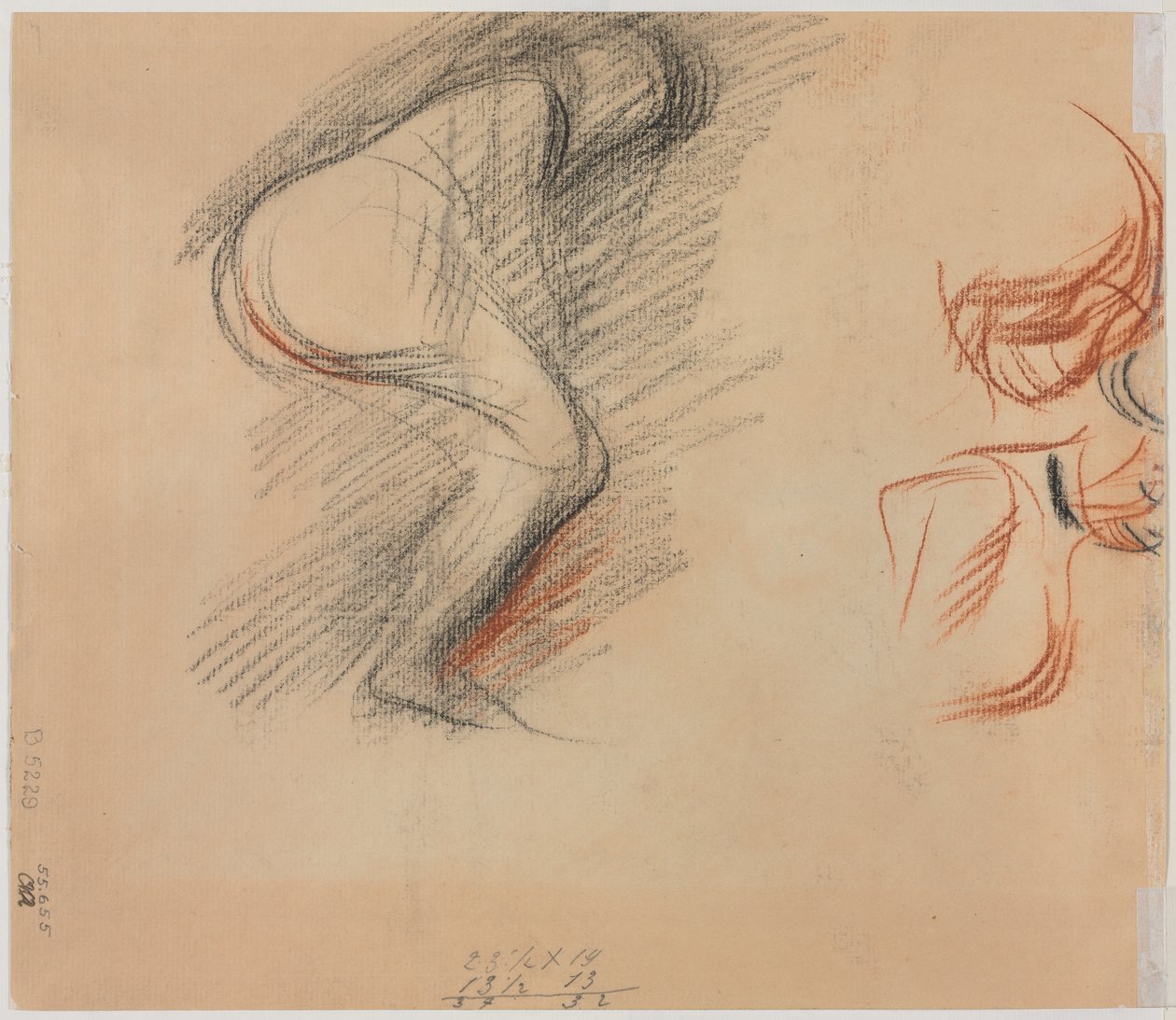Figurskisser (verso) av Jean Louis Forain