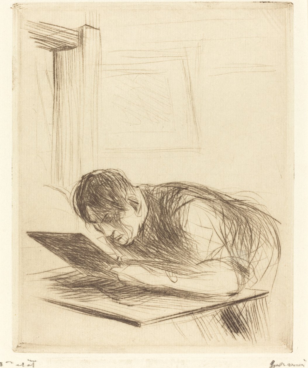 Forain Etching (første plate) av Jean Louis Forain