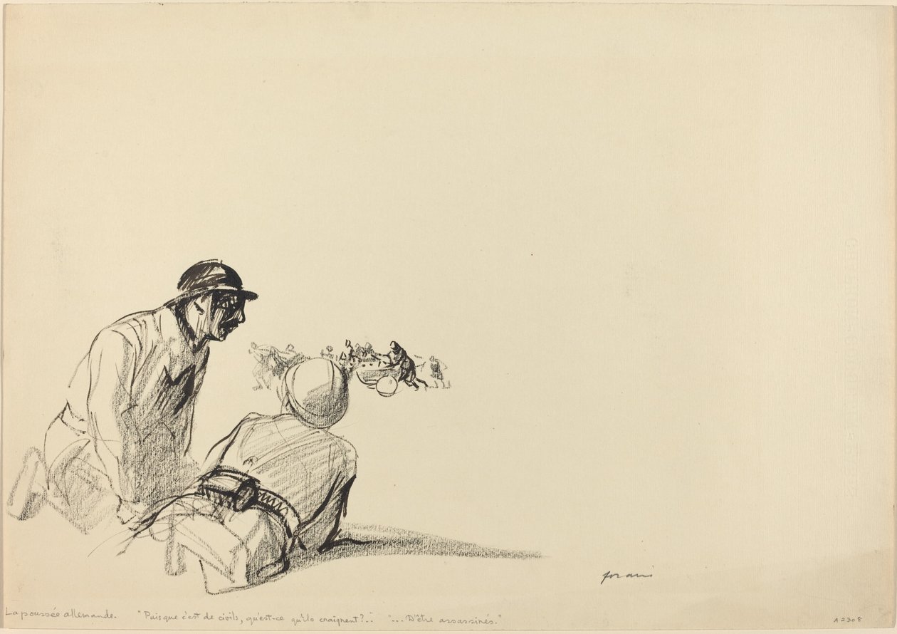 German Advance, ca. 19141919. av Jean Louis Forain