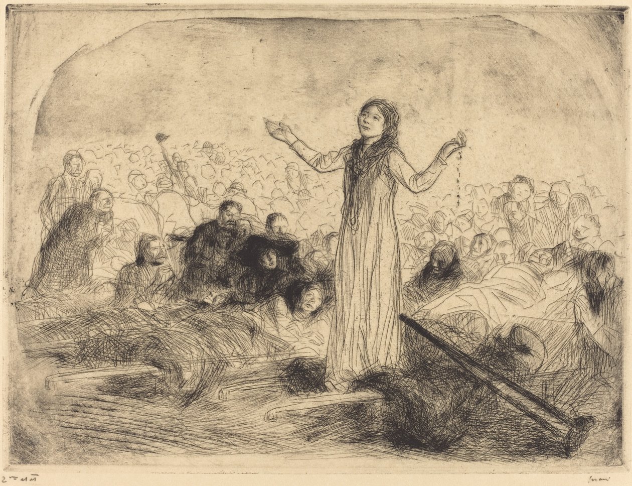 Lourdes, miraklet (andre tallerken) av Jean Louis Forain