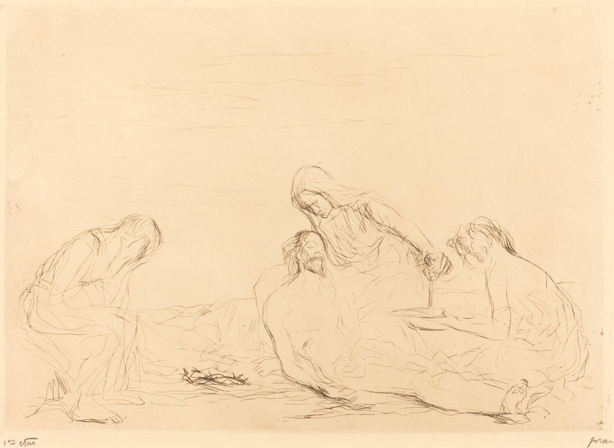 Pietà (tredje tallerken) av Jean Louis Forain