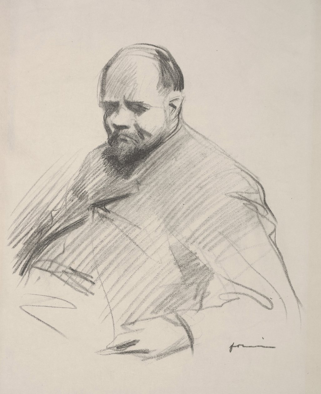 Portrett av Vollard (litho) av Jean Louis Forain