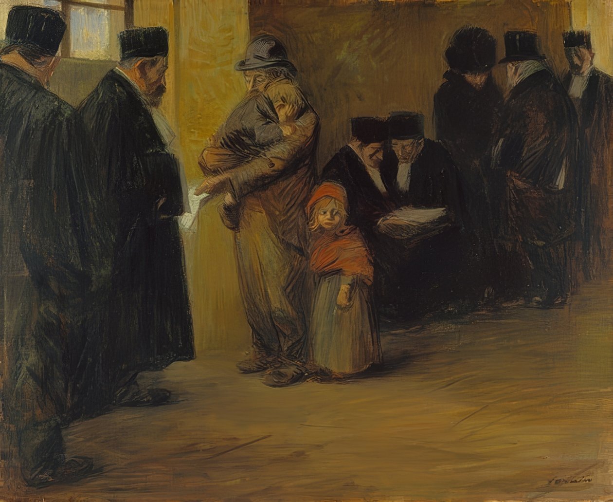 Juridisk bistand. Trolig 1900-12 av Jean Louis Forain
