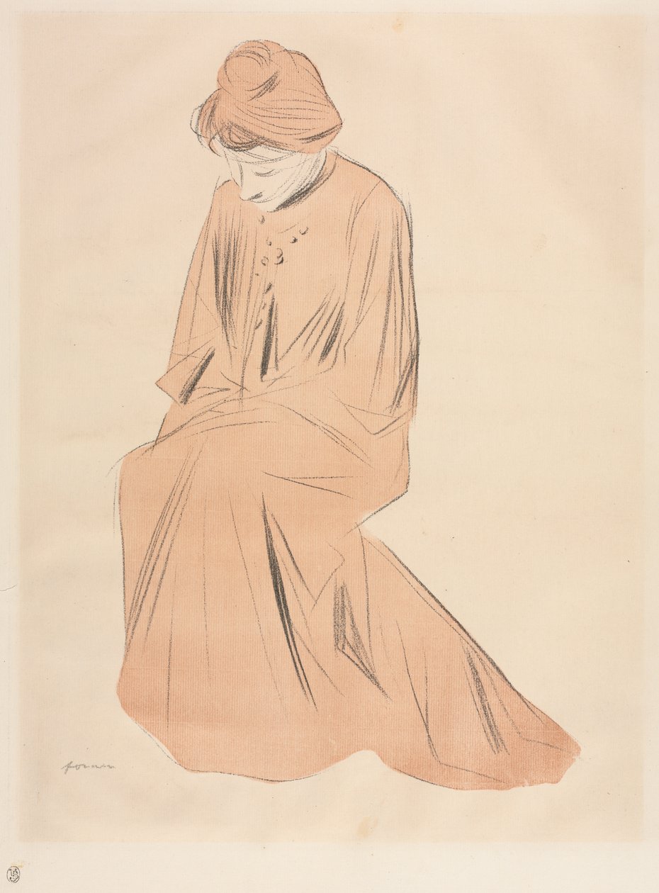 Studie av en sittende kvinne av Jean Louis Forain