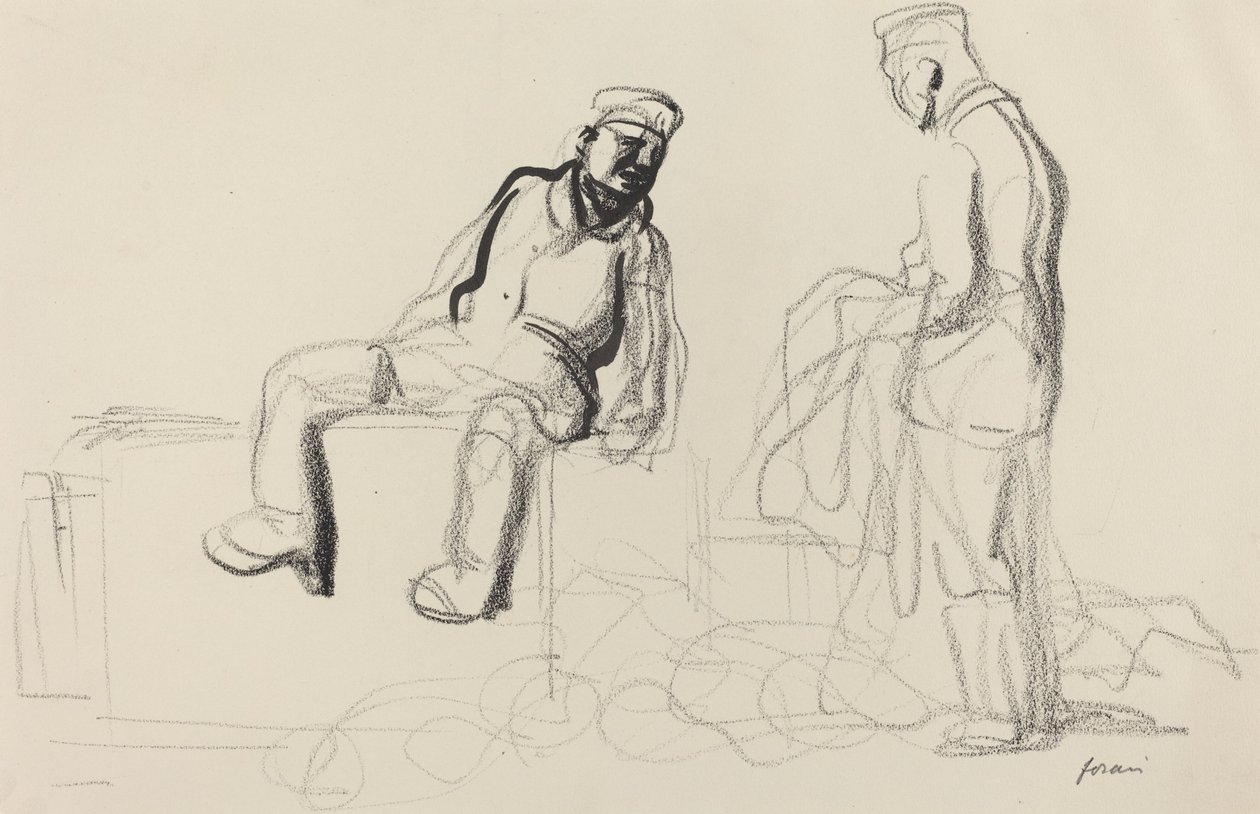 Den økonomiske tilbaketrekningen, c. 19141919. av Jean Louis Forain