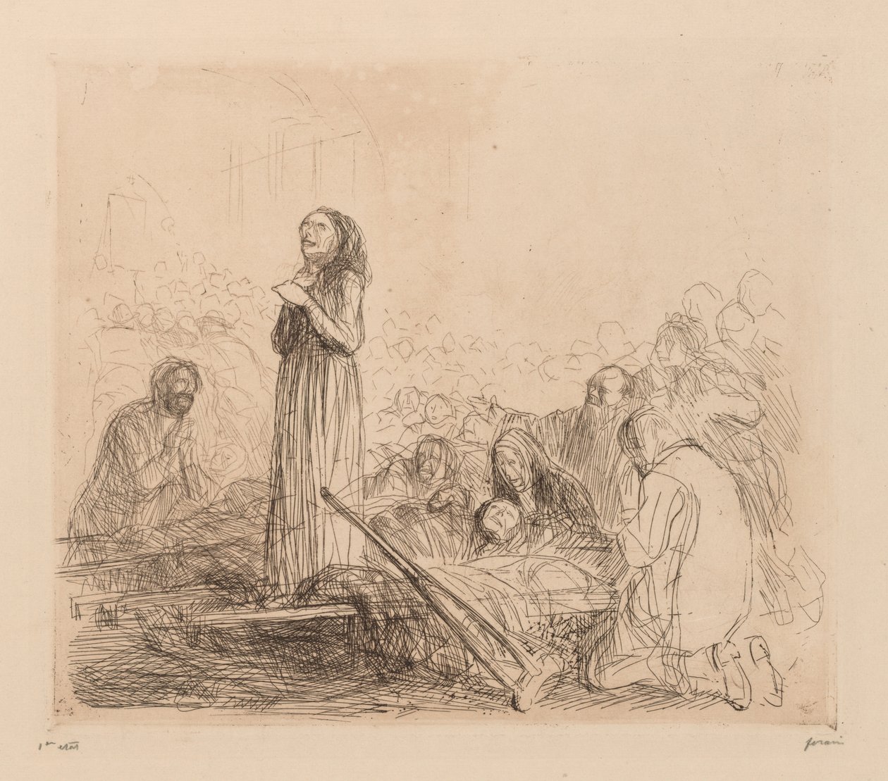 Miraklet i Lourdes. av Jean Louis Forain