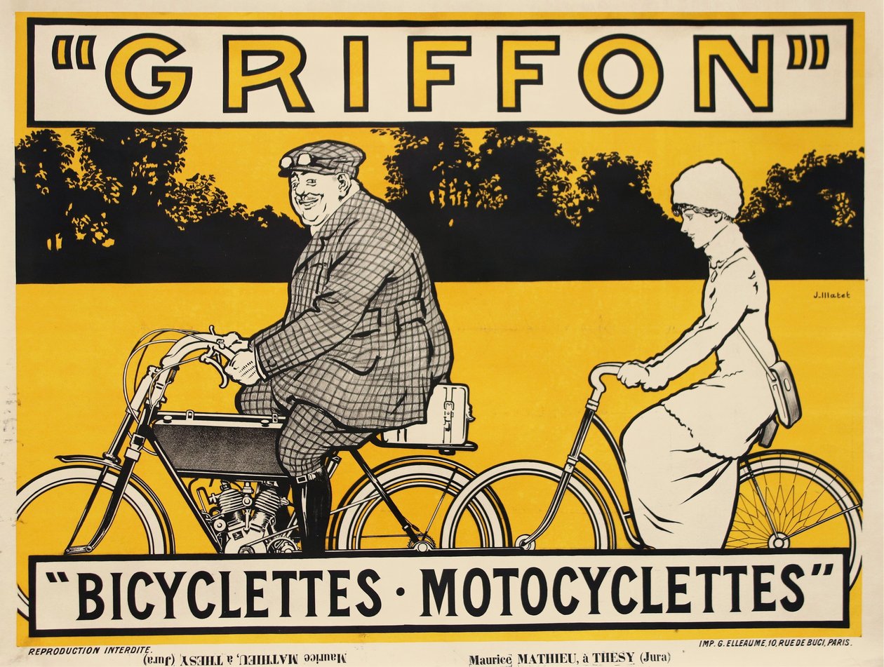Griffon Bicycles Motorcycles, ca. 1905. av Jean Matet