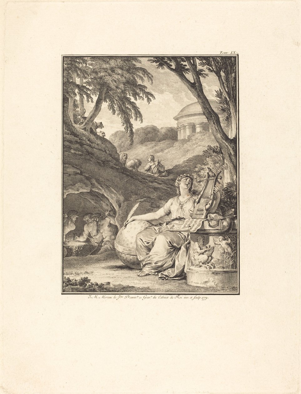 Frontispice: Musikkordbok av Jean Michel Moreau