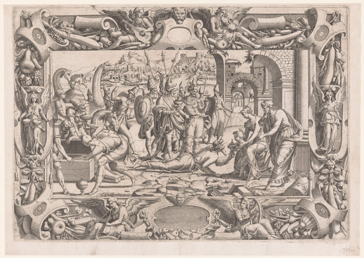 Tilbedelse av kongene av Jean Mignon (attributed to)