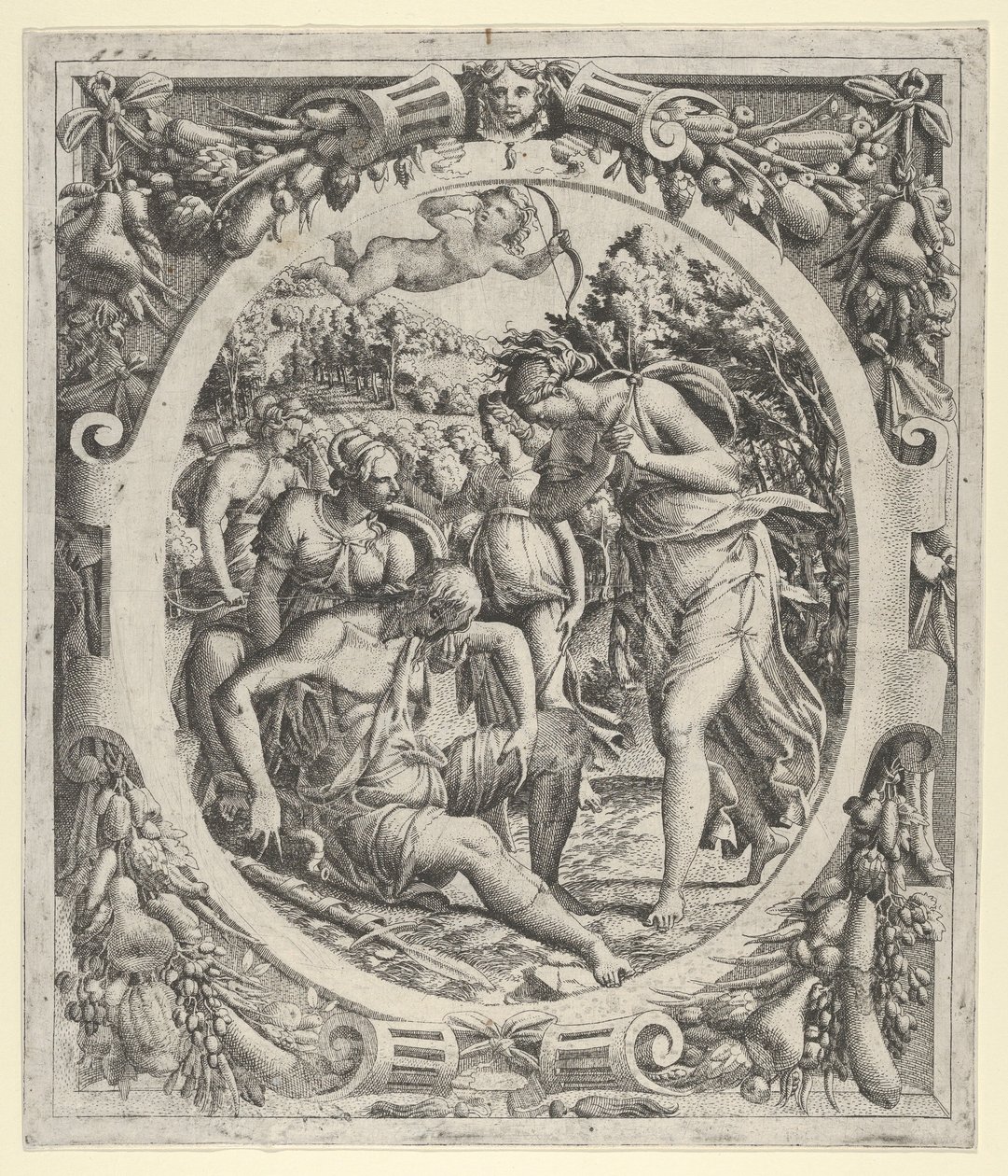Adonis død, 1535-55. av Jean Mignon