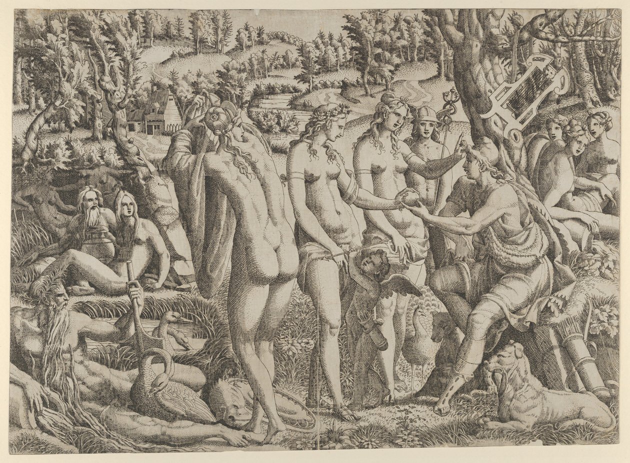 The Judgment of Paris, 1535-55. av Jean Mignon