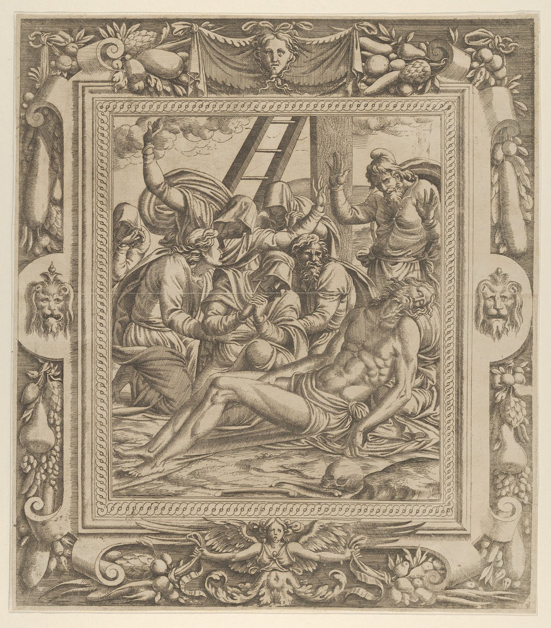 Klagesangen over Kristus, 1535-55. av Jean Mignon