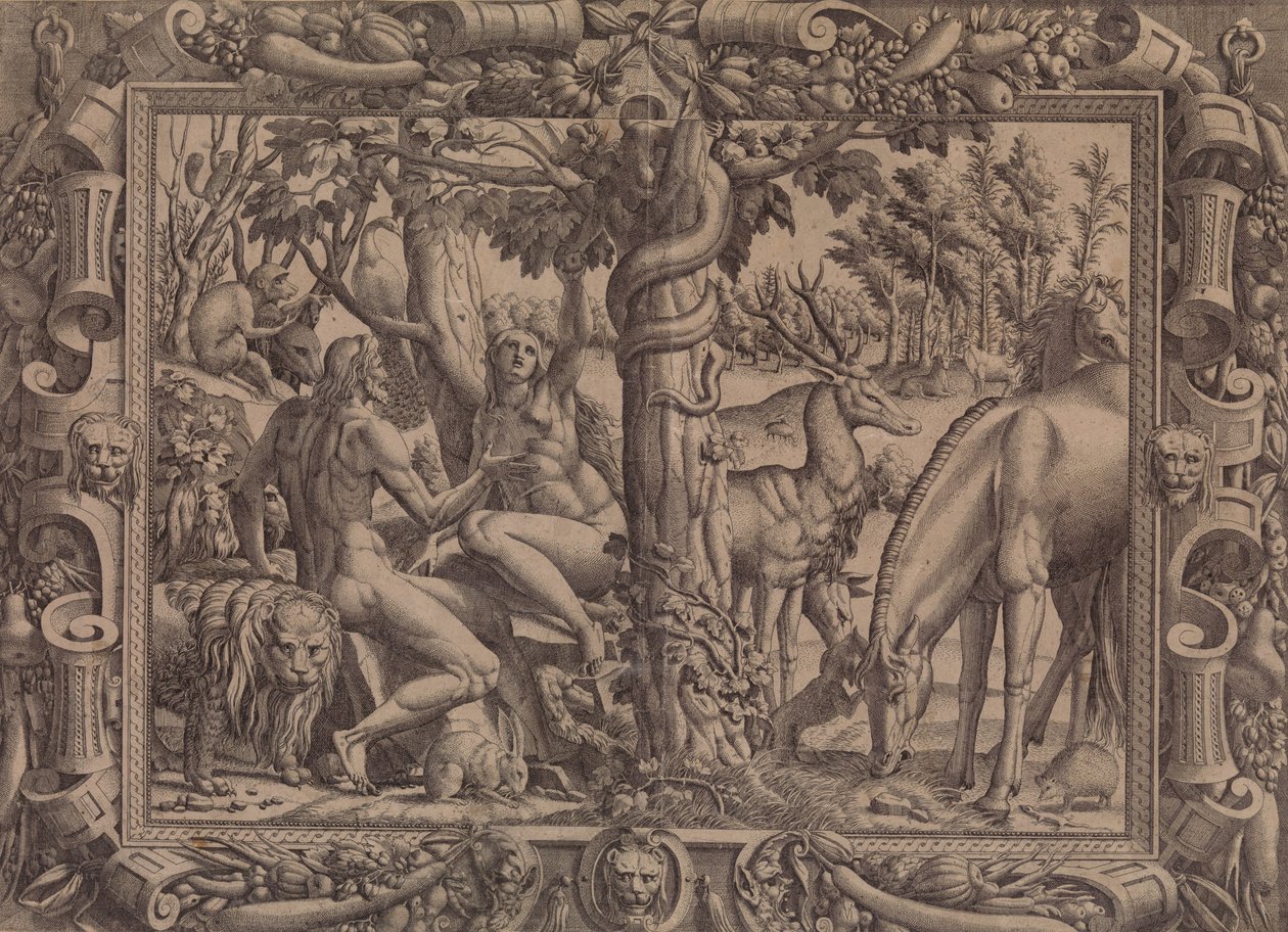 The Temptation of Eva, 1535-55. av Jean Mignon