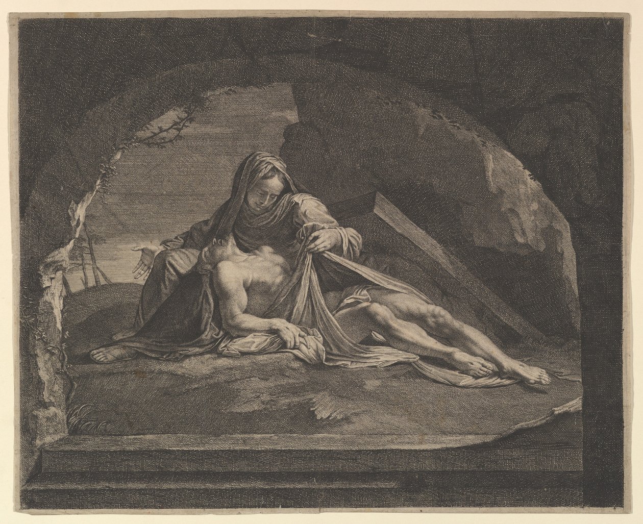 Jomfruen ved graven. av Jean Morin