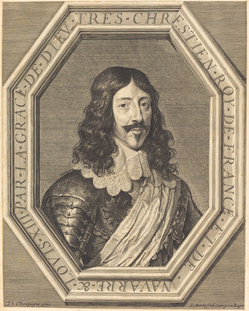 Ludvig XIII av Jean Morin after Philippe de Champaigne