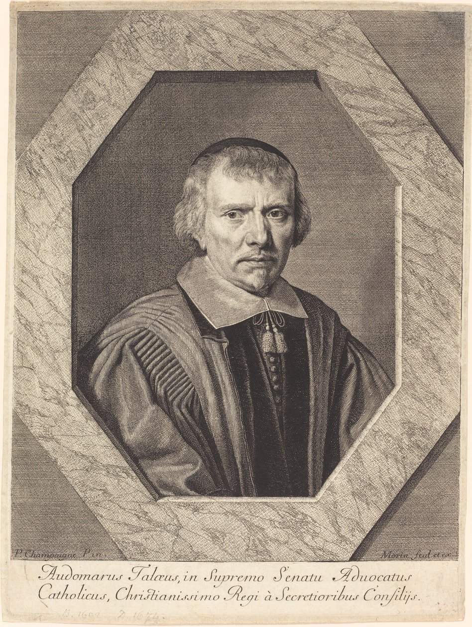 Omer Talon av Jean Morin after Philippe de Champaigne