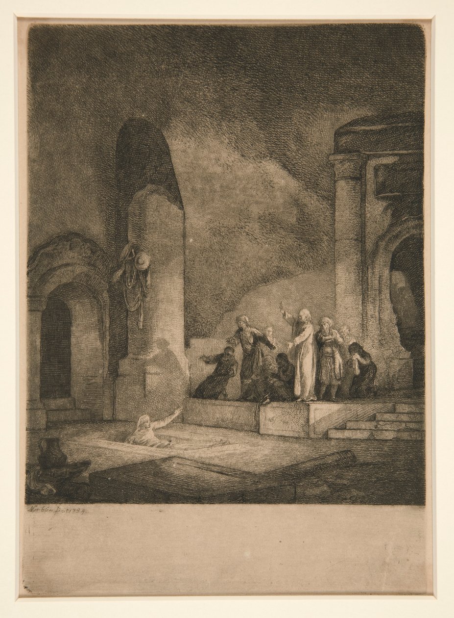 Oppdragelse av Lasarus av Jean Pierre Norblin
