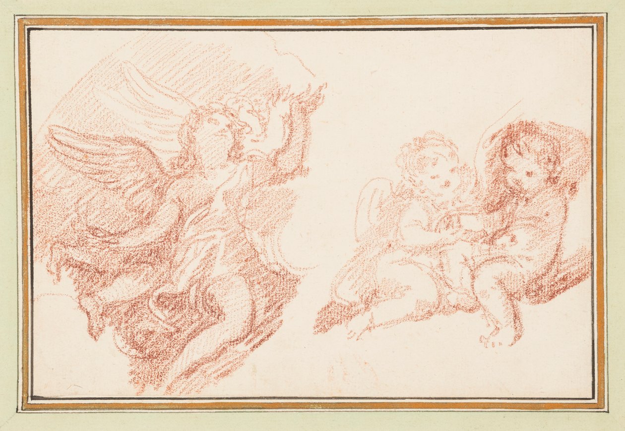 Tre putti av Jean Robert Ango