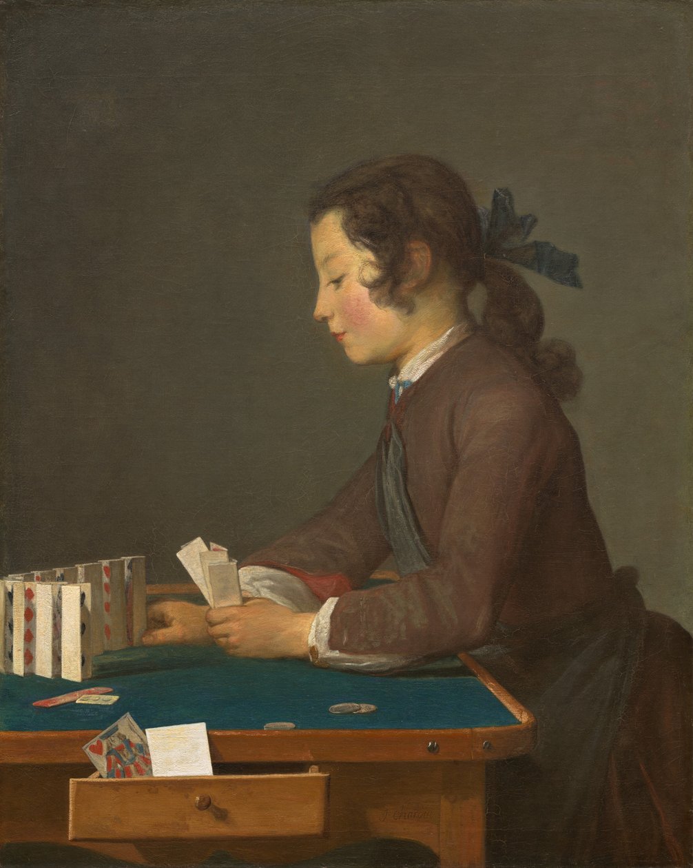 The House of Cards, sannsynligvis 1737. av Jean Baptiste Simeon Chardin