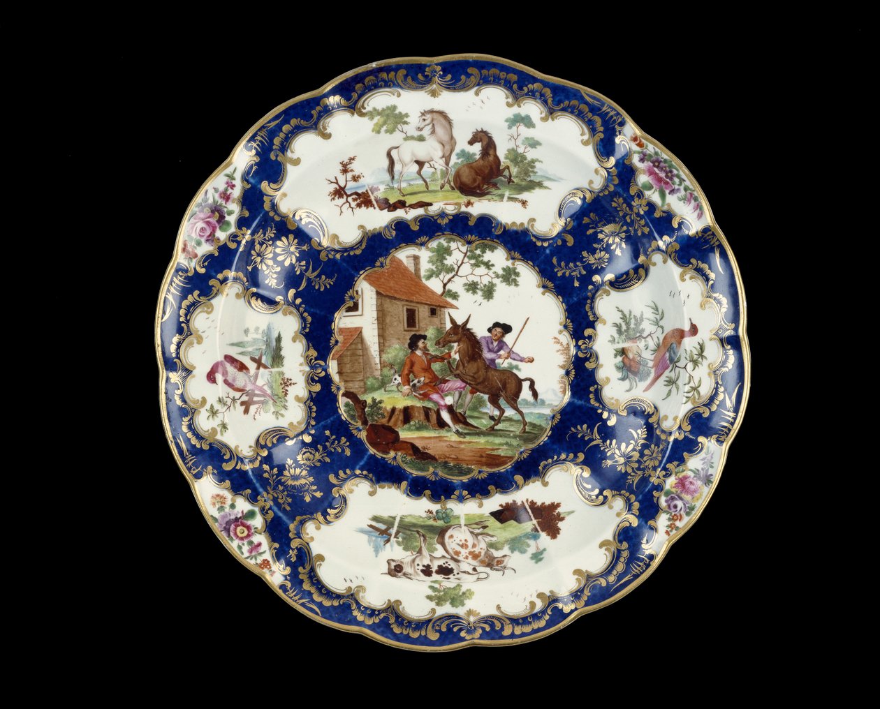 Sirkulært fat, 1768-1770 (steatisk porselen) av Jefferyes Hammett O