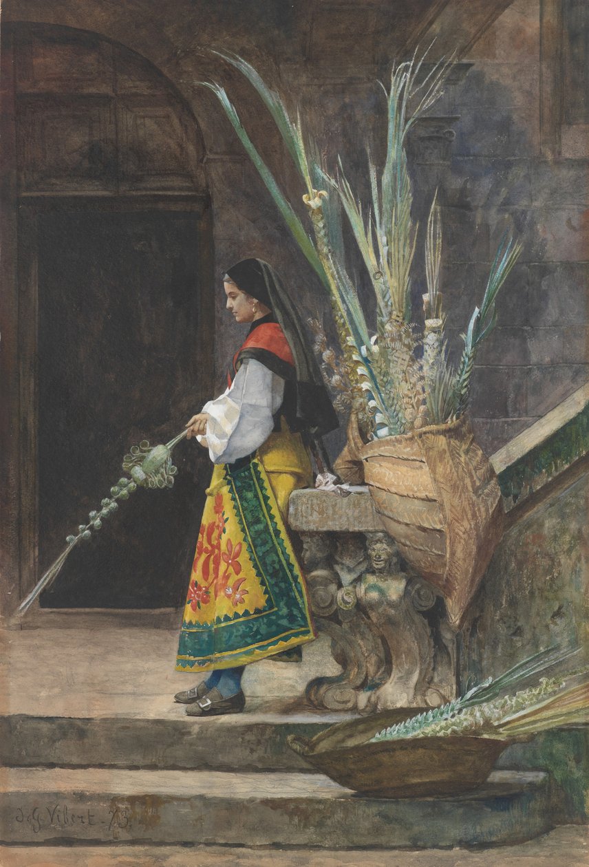 Palmesøndag i Spania, 1873. av Jehan Georges Vibert