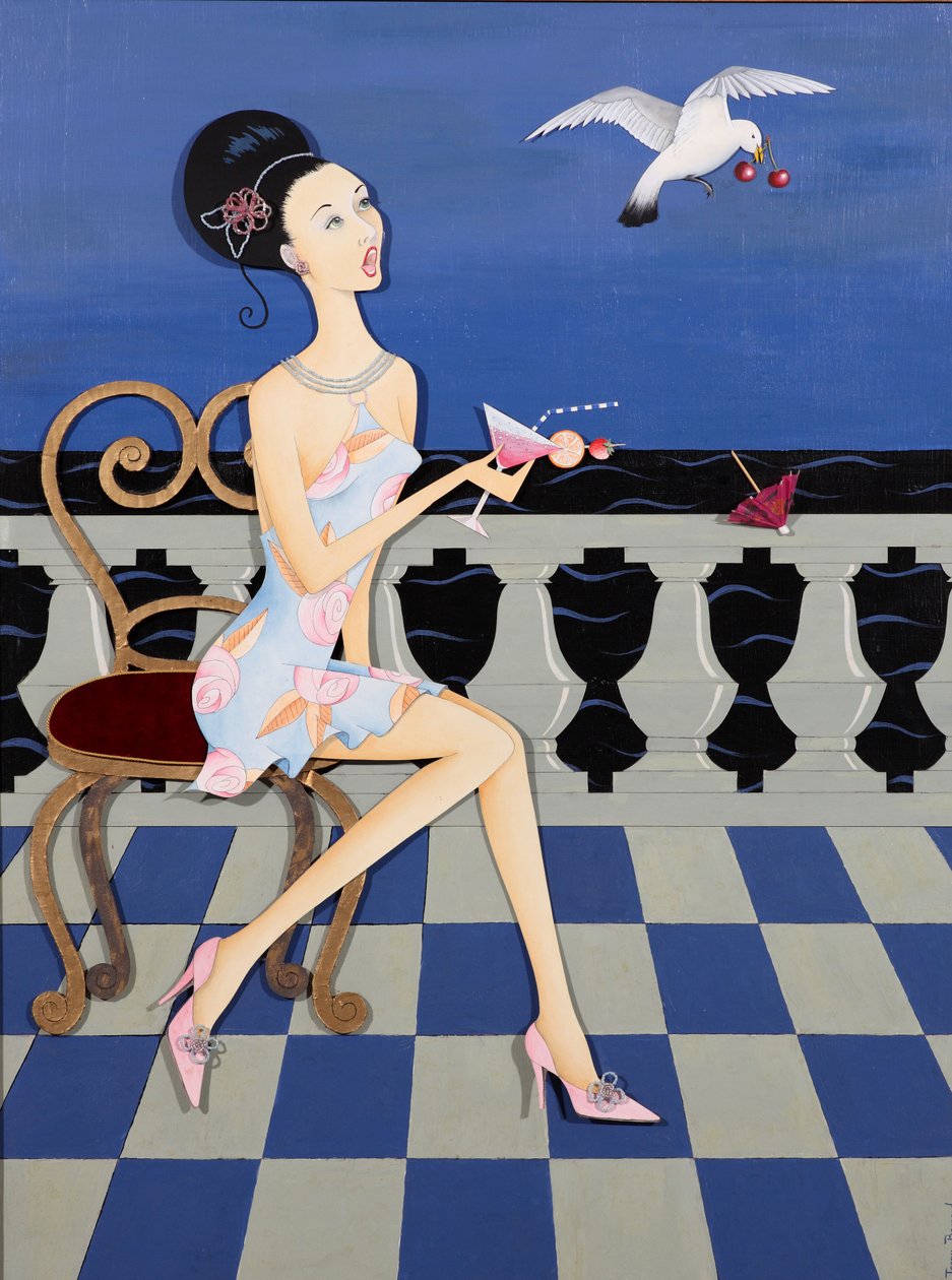Thief, 2008 (akryl om bord) av Jenny Barnard