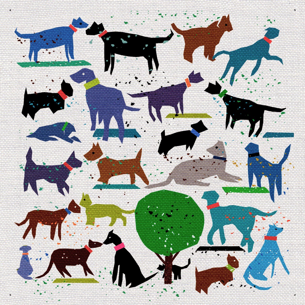 Dog Love, 2022 (blandet media) av Jenny Frean