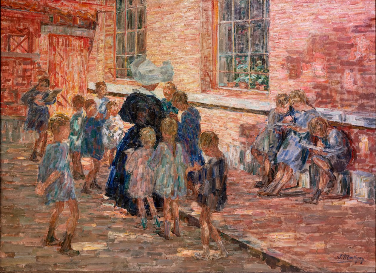 Barnehage i Deurle (olje på lerret) av Jenny Montigny