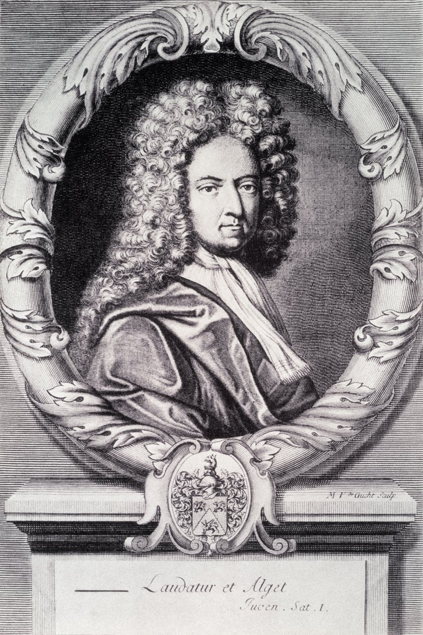 Daniel Defoe, gravert av Michael Van der Gucht (1660-1725) av Jeremiah Taverner