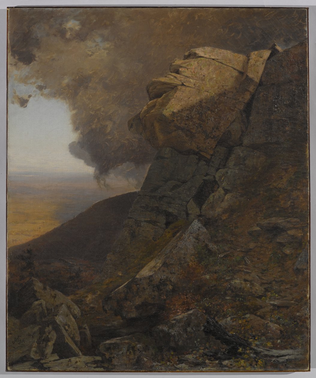 A Cliff in the Kaatskills, ca. 1863 av Jervis McEntee