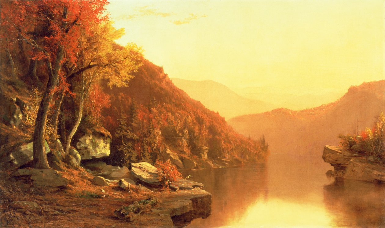 Shawangunk-fjellene, høst, 1863 av Jervis McEntee