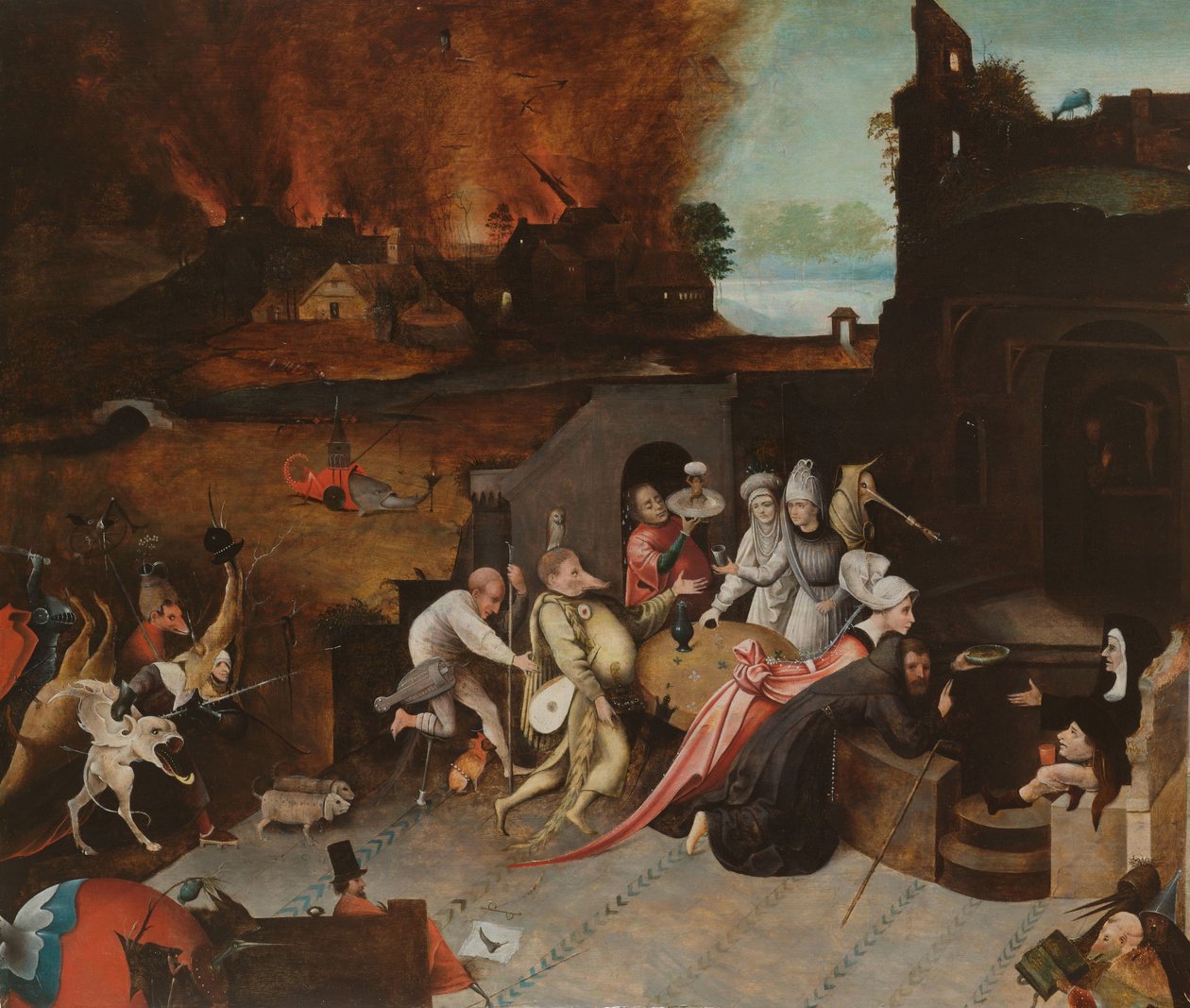 Fristelsen til St Anthony av Jheronimus Bosch (copy after)