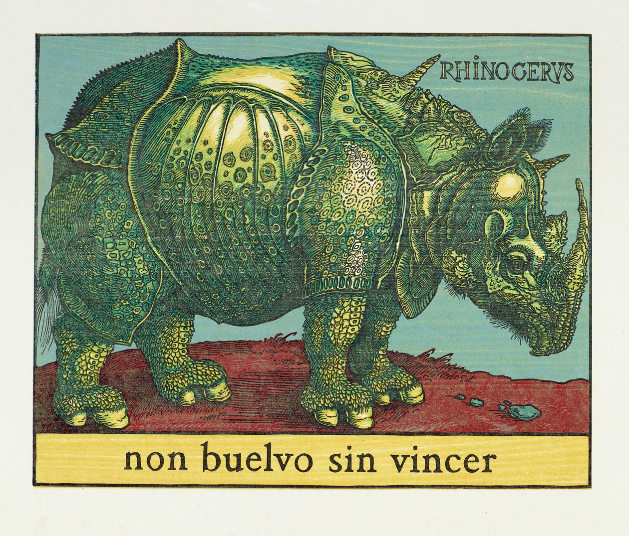 Green Rhino, 2007 (tresnitt) av Jim Monson