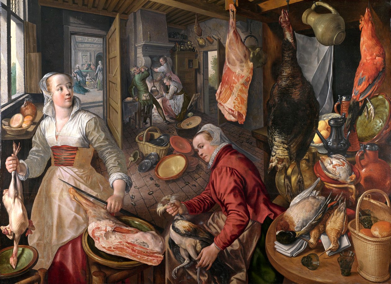 De fire elementene av Joachim Beuckelaer - Fire av Joachim Beuckelaer