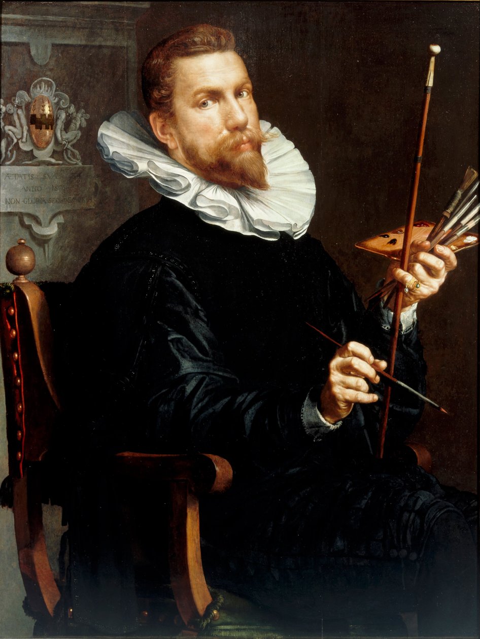 Selvportrett, 1601 av Joachim Wtewael or Utewael