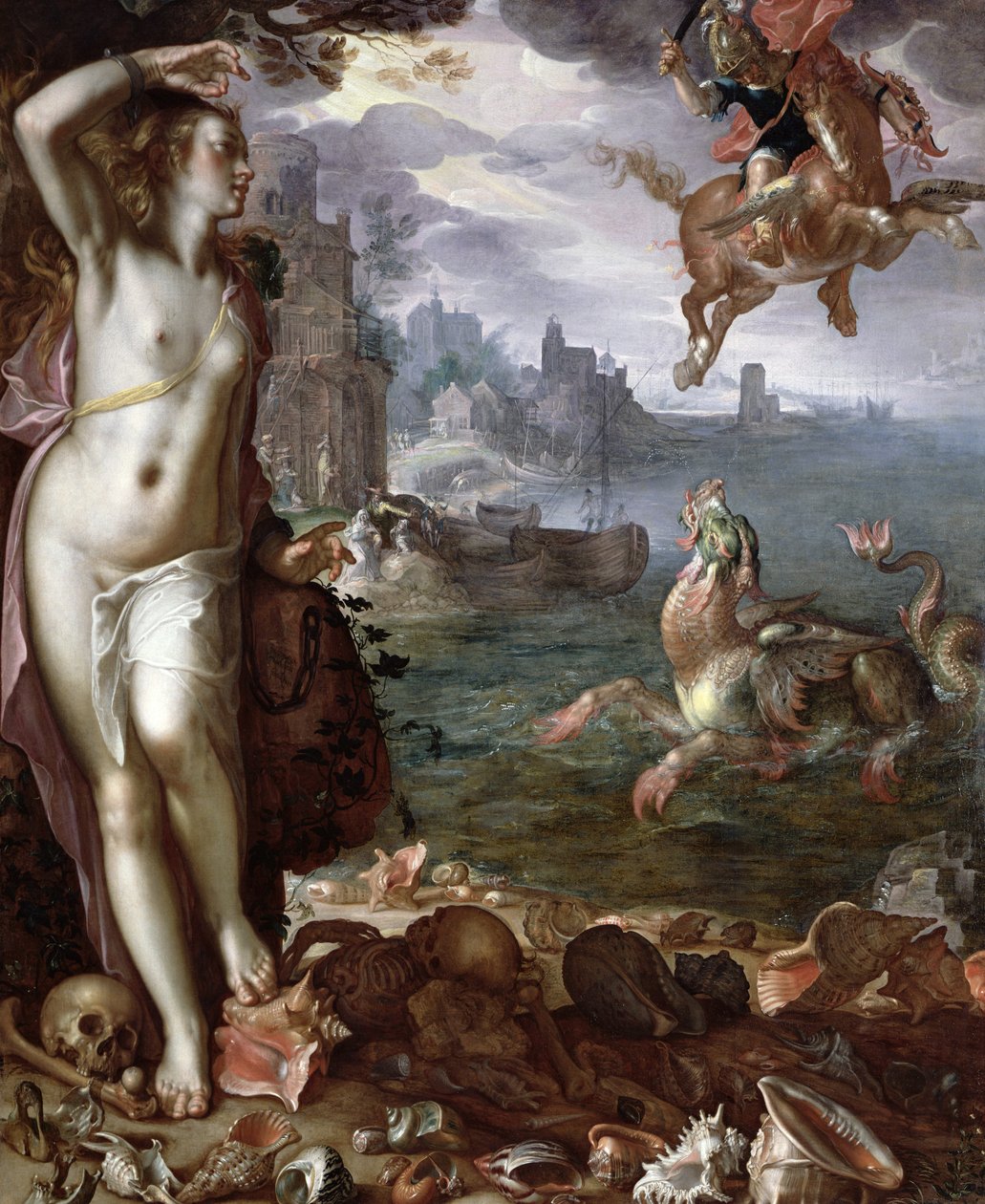 Perseus redder Andromeda av Joachim Wtewael or Utewael