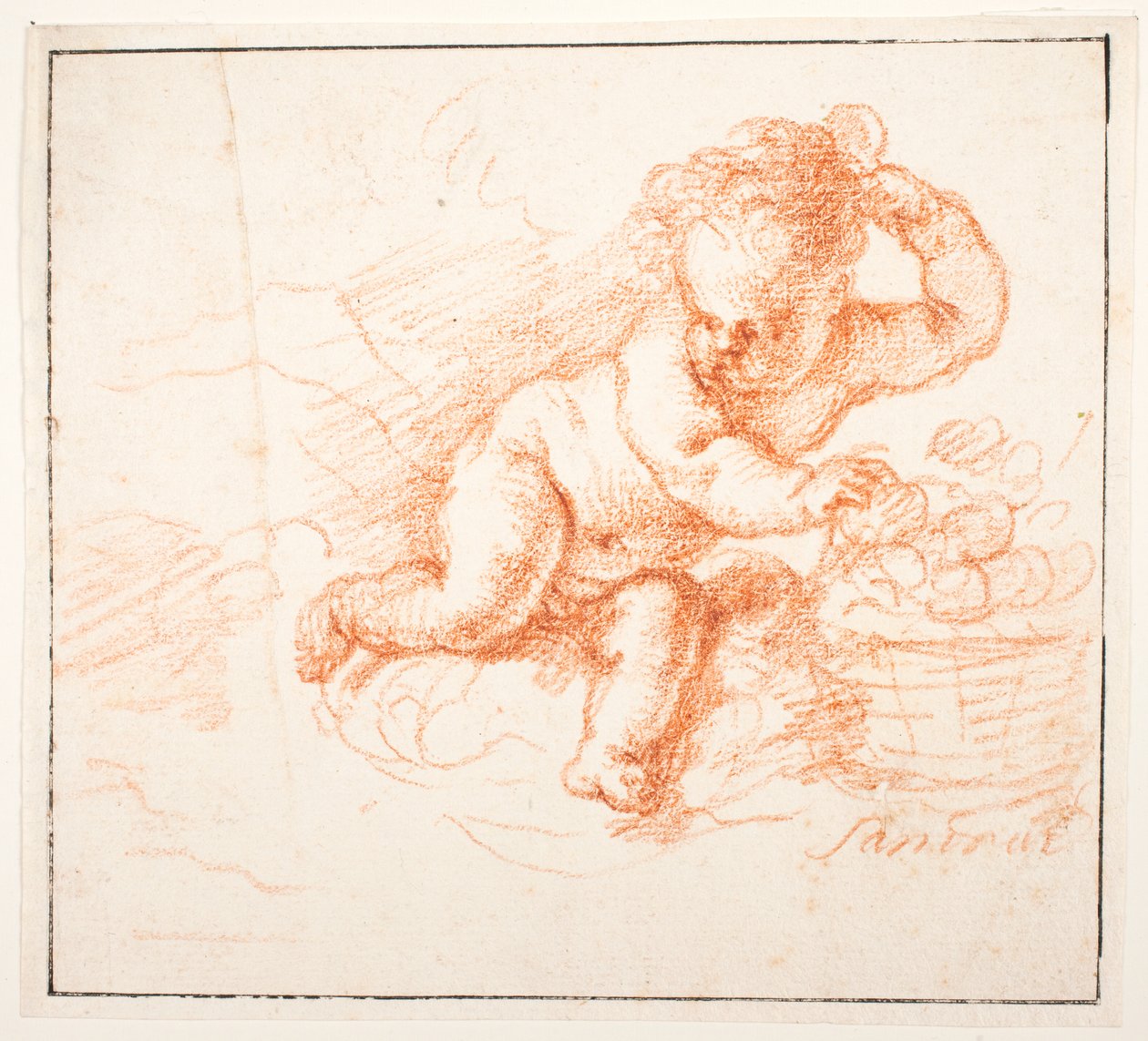 Putti samler frukt av Joachim von Sandrart