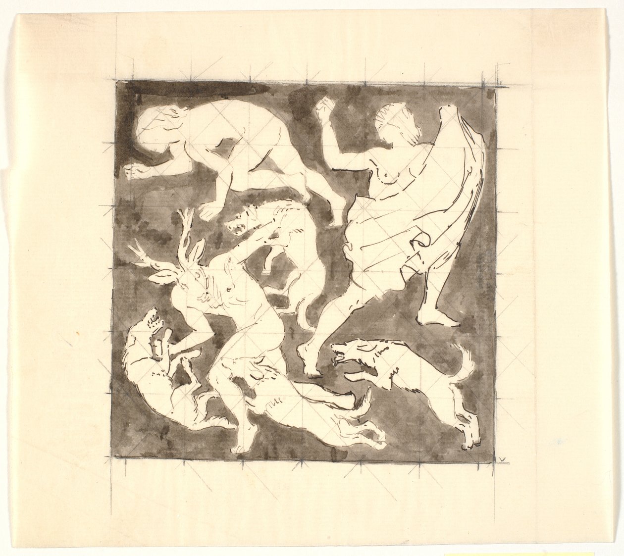 Actaeons død av Joakim Frederik Skovgaard