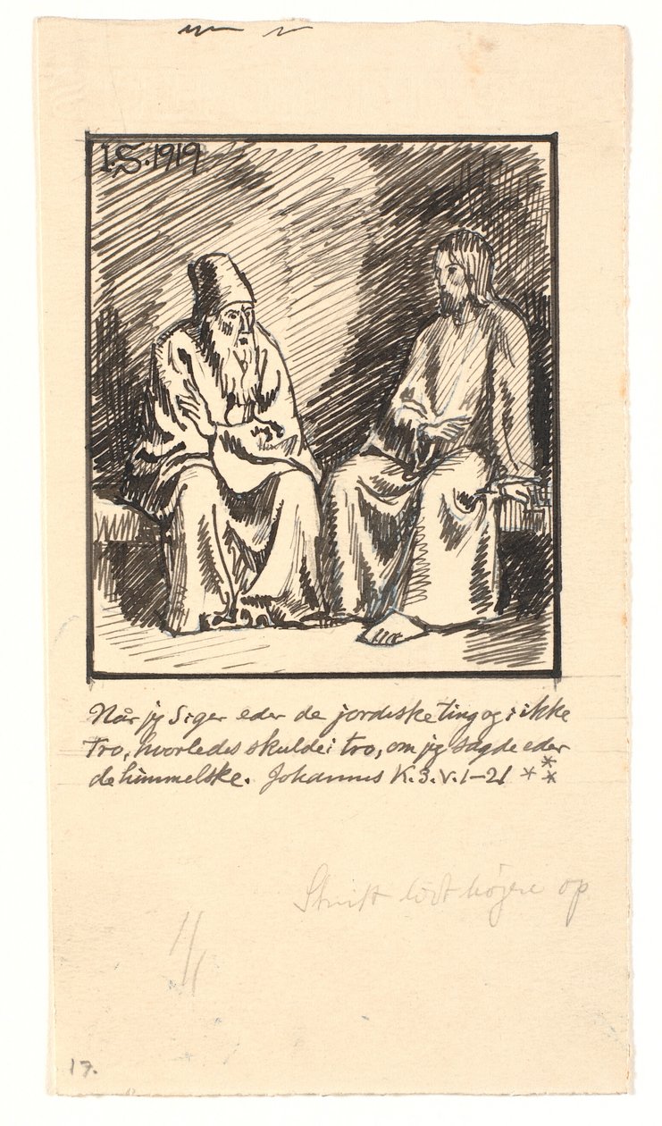 Kristus og Nikodemus av Joakim Frederik Skovgaard